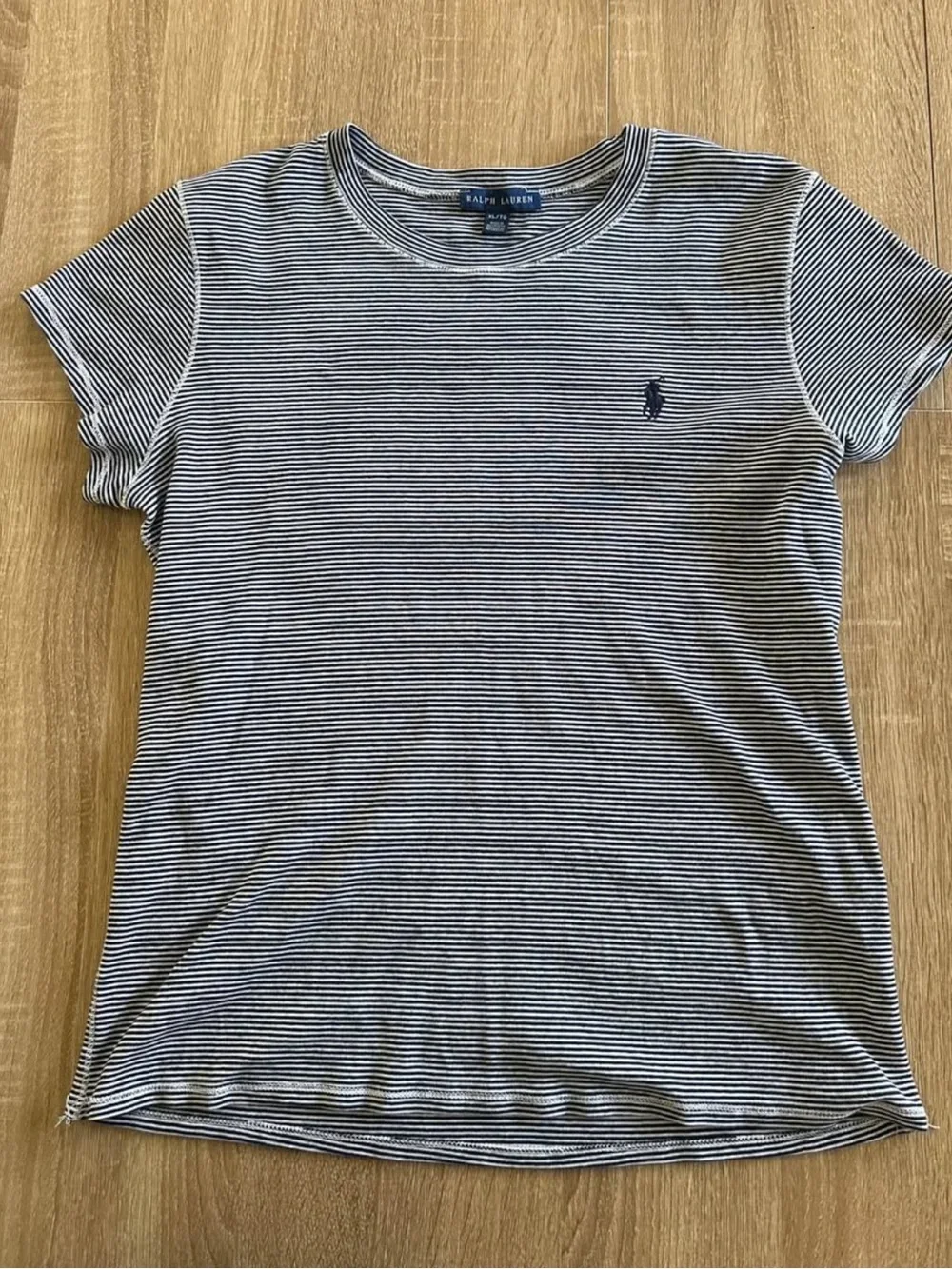 Ralph Lauren Navy & White Striped Short Sleeve Tee